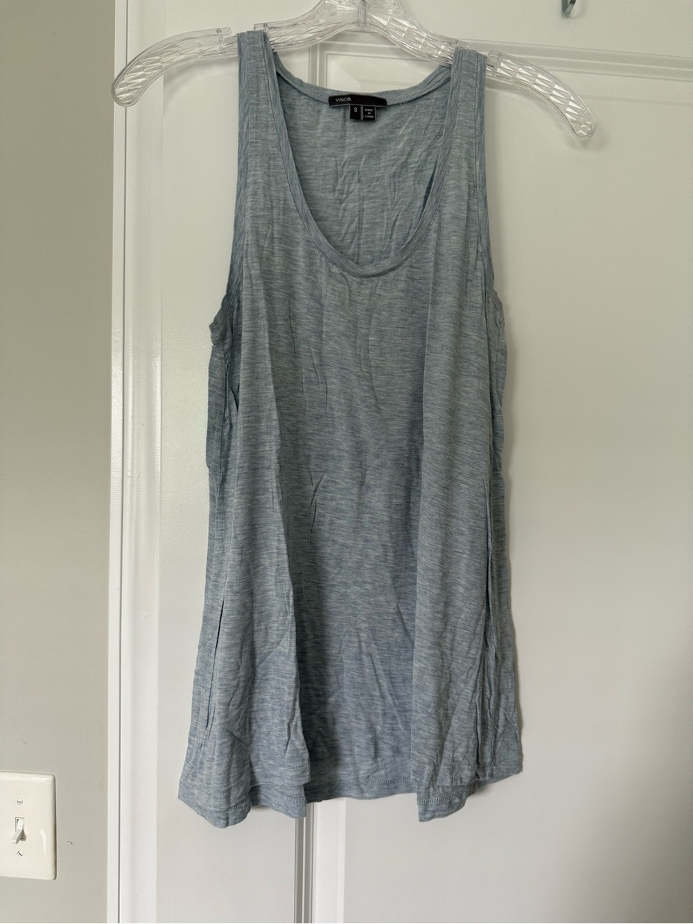 Vince Heather Dusty Blue Scoop Neck Tank